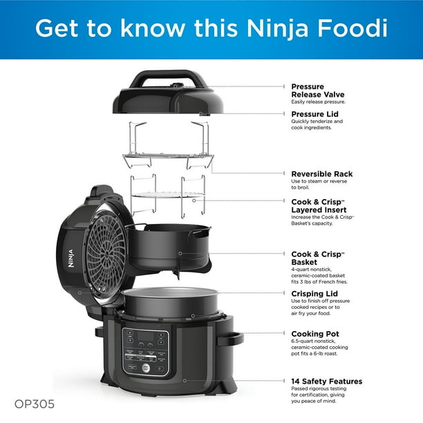 Ninja Foodi Tendercrisp Pressure Cooker (OP300) - 電気圧力鍋(エアフライ機能付き) Ninja Foodi Tendercrisp Pressure Cooker | eBay