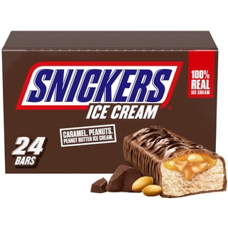 SNICKERS Chocolate Caramel Peanut Butter Ice Cream Bars, Frozen, 2 oz., 24 ct.