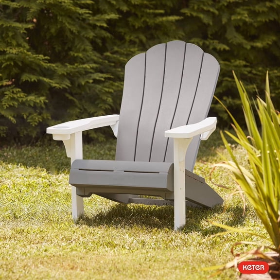 Keter Everest Adirondack Chair with Integrated Cupholder