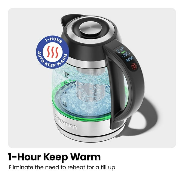 Chefman Custom-Temp Electric Tea Kettle With Tea Infuser