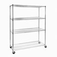thumbnail image 1 of Seville Classics MEGA RACK 4-Tier NSF Steel Wire Shelving, 60" x 24" x 76" H, 1 of 17