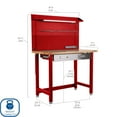 thumbnail image 2 of Seville Classics UltraHD Lighted Workbench, 48" W x 24" D x 65.5" H, 2 of 14