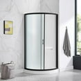 thumbnail image 3 of Breeze 32” x 32” x 77” Corner Shower Kit with Frosted Glass, Walls, Base and Hardware, 3 of 20
