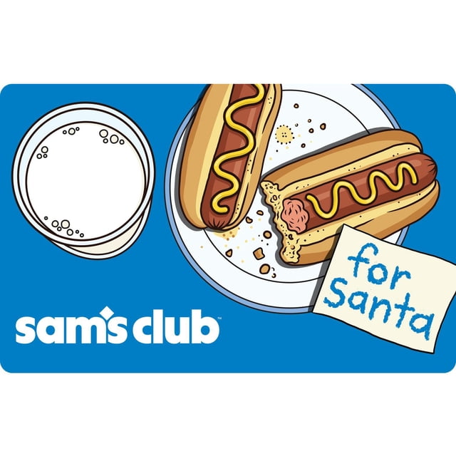 Sam's Club Hot Dog Holiday Gift Card, Various Amounts