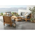 thumbnail image 1 of Member's Mark Newport Teak Sofa Set with Sunbrella Fabric, 4pc, 1 of 9