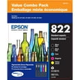 thumbnail image 1 of Epson T822 DURABrite Ultra Standard Capacity Ink Cartridge Value Club pack 2 Black, 1 Cyan/1 Magenta/1 Yellow, 1 of 1
