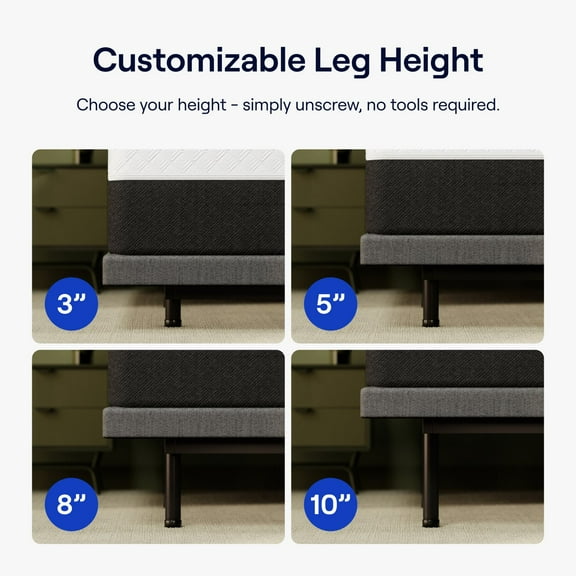 Nectar Adjustable Comfort Premier Adjustable Base with Dual Massage, Wireless Remote, and Bluetooth