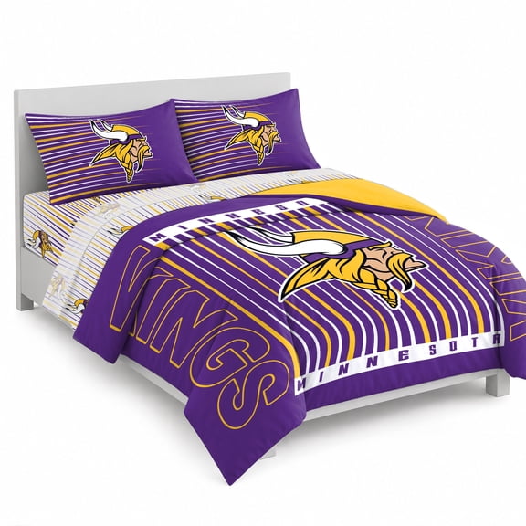 Logo Brands Minnesota Vikings Bed-In-A-Bag Set