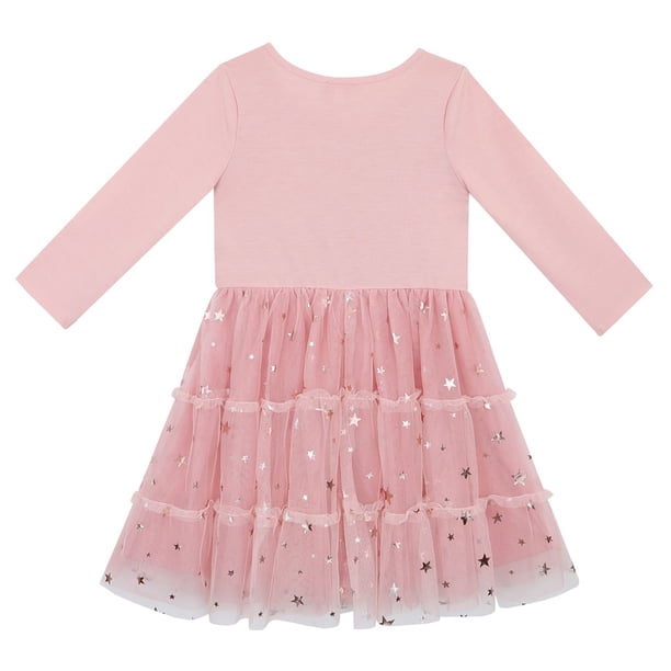pink long sleeve tutu dress Girls' Pretty In Pink Tutu Dress Size: 4T Toddler By Mila & Rose