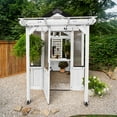 thumbnail image 2 of Backyard Discovery 9' x 6' Traditional Cedar Greenhouse in White - DIY, 2 of 15
