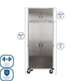 thumbnail image 3 of Seville Classics UltraHD 2 Piece Rolling Steel Garage Storage Cabinet With Stacker Set, 36" W x 18" D x 90.5" H, 3 of 14