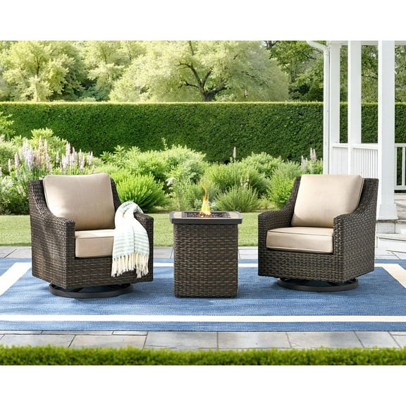 Member's Mark Highland Fire Chat Set with Sunbrella Fabric, 3pc