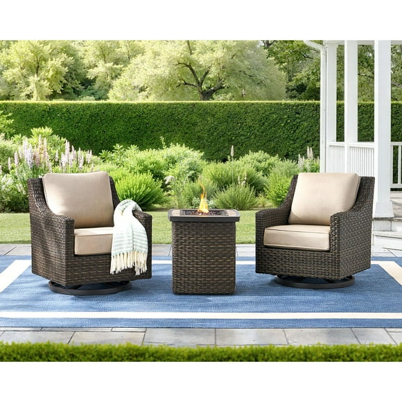 Member's Mark Highland Fire Chat Set with Sunbrella Fabric, 3pc