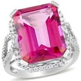 thumbnail image 1 of Pink Topaz and 0.45 CT. T.W. Diamond Cocktail Ring in 14K Gold, 1 of 6
