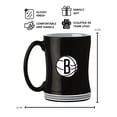thumbnail image 3 of Logo Brands Brooklyn Nets 14oz Relief Mug Set, 3 of 5