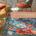 thumbnail image 3 of Town & Country Everyday Hibiscus Bloom Modern Floral Outdoor Rug, 3 of 6