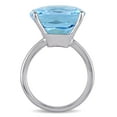 thumbnail image 5 of Cushion-Cut Blue Topaz Cocktail Ring in 14K Gold, 5 of 7