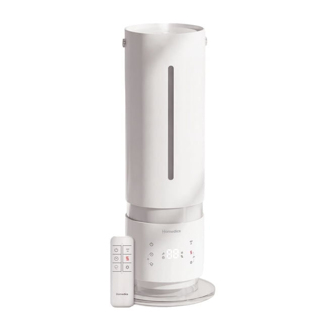 Homedics Ultrasonic Warm & Cool Mist Humidifier with UV-C, Topfill, 120 Hour Runtime