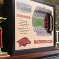 thumbnail image 2 of YouTheFan Arkansas Razorbacks 25-Layer Football Stadium View 3D Wall Art, 2 of 5