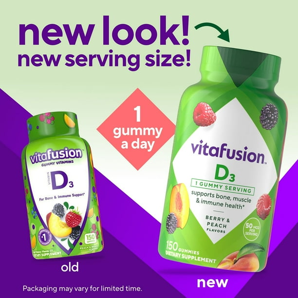 Vitafusion Vitamin D Gummy Vitamins, 150 ct