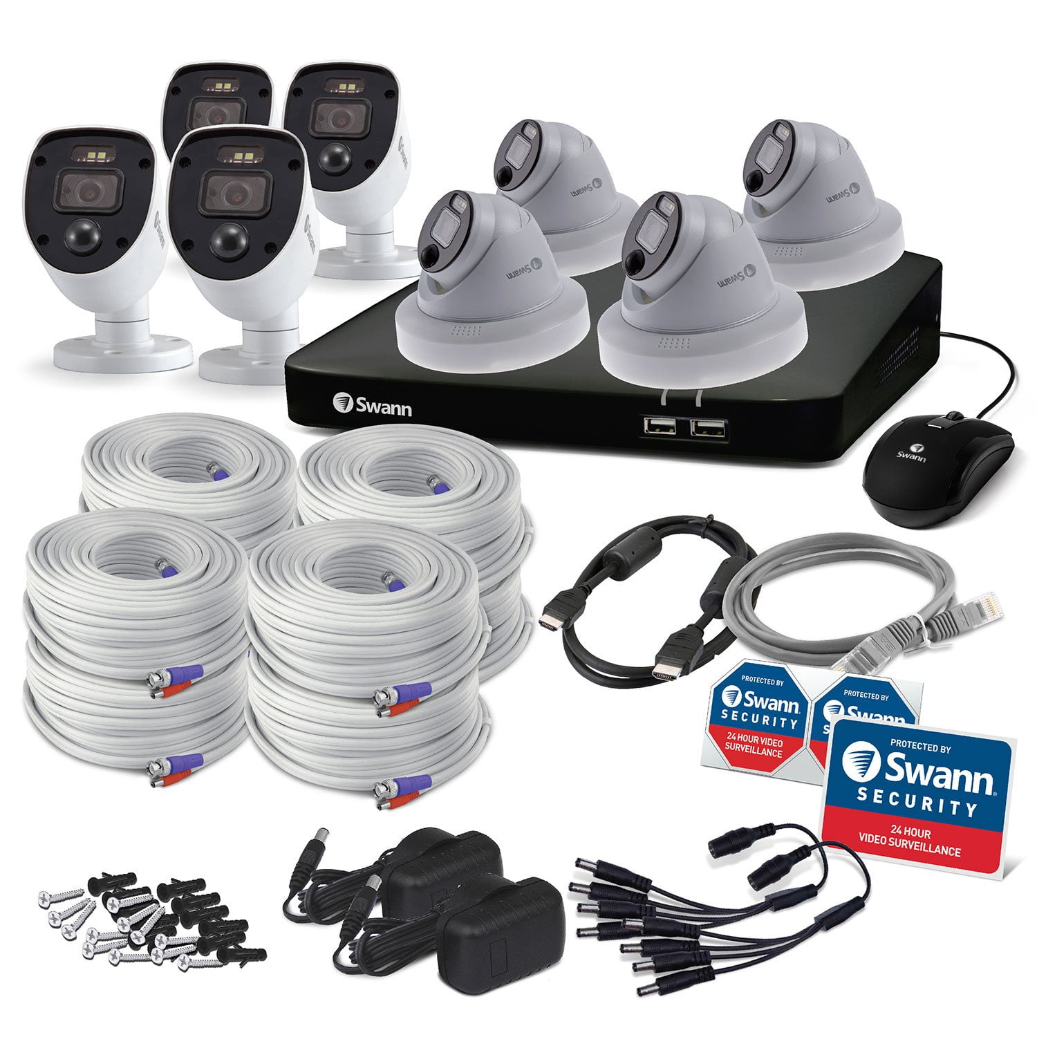 Swann Enforcer 1080p Cameras with 1 TB DVR Security System, 8pk