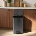 thumbnail image 5 of Simpli-Magic 50 Liter / 13.2 Gallon Step Trash Can with Soft-Close Lid, Hands-Free Foot Pedal, Built-In Odor Filter, Smudge Resistant Finish for Kitchen, Office, Dorm, Multiple Colors, 5 of 5