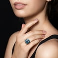 thumbnail image 6 of Cushion Cut London Blue Topaz Ring in 14K Gold, 6 of 7