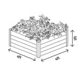 thumbnail image 4 of The Organic Garden Co. Hakea 4' x 4' x 1' Metal Square Garden Bed, 4 of 9