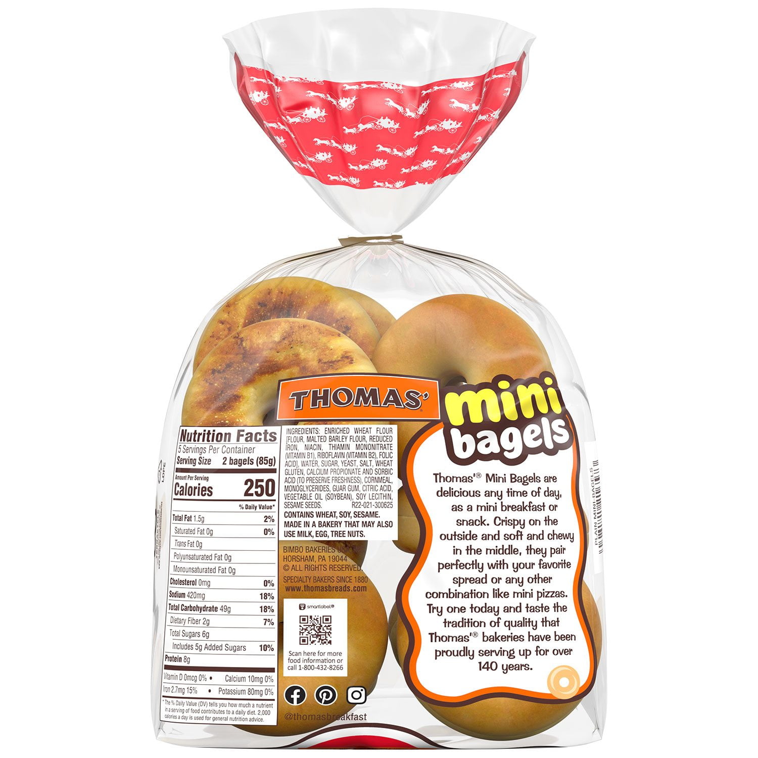 Thomas Mini Plain Bagels 10