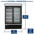 thumbnail image 3 of MAXX COLD 54", 48 cu. ft., Double Sliding Glass Door Reach-In Merchandiser Refrigerator, 3 of 8