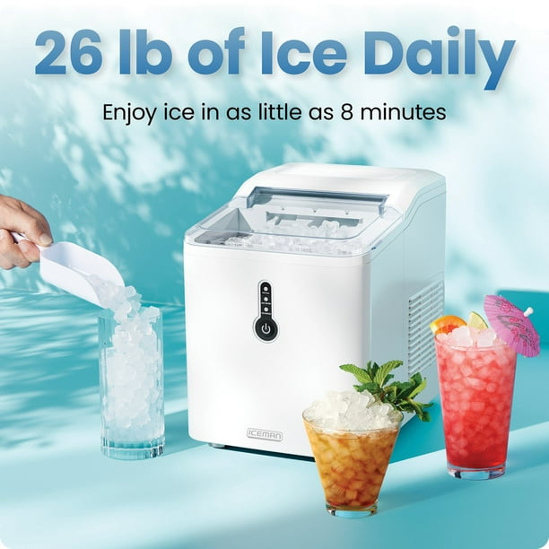 Iceman by Chefman 1.5 lb Compact Nugget Ice Machine with Ice