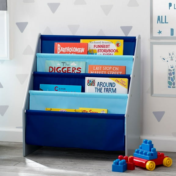 Delta Children Sling Book Rack Bookshelf for Kids, Assorted Colors