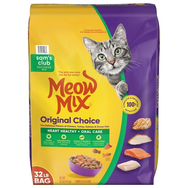 Meow Mix, Original Choice Flavor Adult Dry Cat Food, Heart Healthy