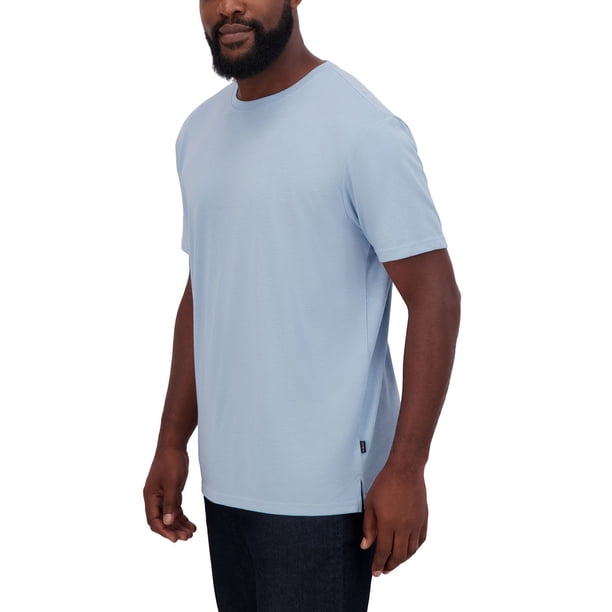 T-shirt Homme Léger Manches Courtes Bleu Clair INC - Taille XL - Coupe Slim Fit