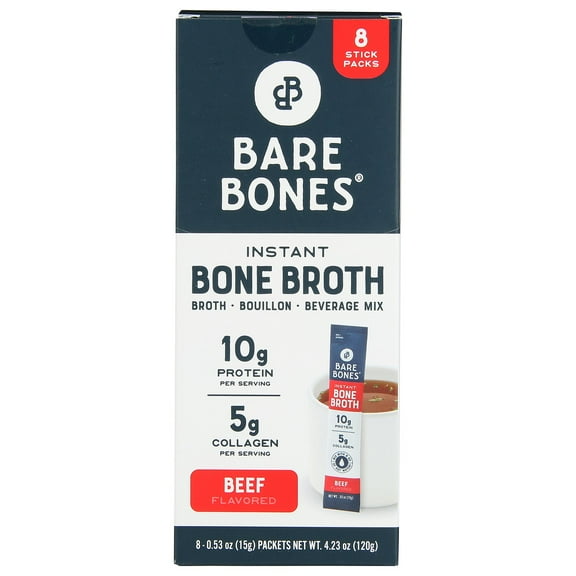 Bare Bones Instant Beef Bone Broth Sticks, 4.23 oz., 8 ct.