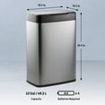 thumbnail image 5 of Tramontina Large Stainless Steel Sensor Trash Bin, 13.2 Gal, 5 of 12