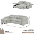 thumbnail image 8 of Primo Roxana Reversible Pull-Out Sleeper Sectional with Storage, 8 of 10