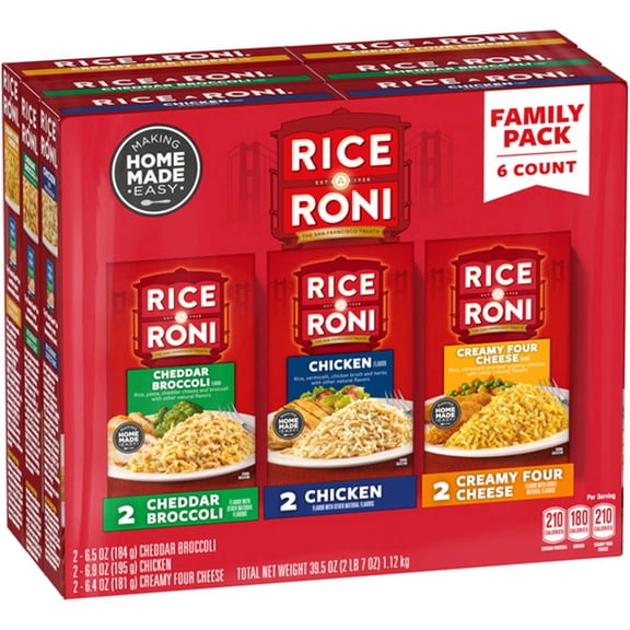 Rice A Roni Rice Mix, Variety Pack, 6 pk.