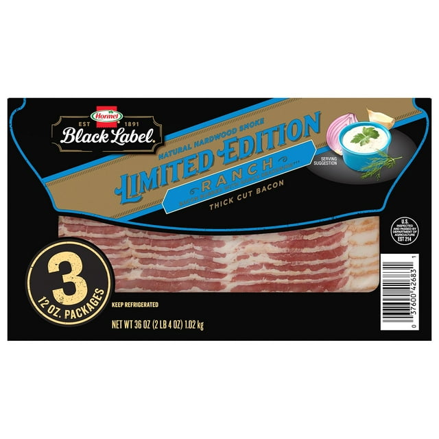 Hormel Black Label Bacon, Ranch, 12 oz., 3 pk.