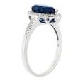 thumbnail image 2 of Pear Cut Lab Created Gemstone & 0.19 CT. T.W. Diamond Ring in 14K Gold, 2 of 4