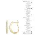 thumbnail image 3 of 0.46 CT. T.W. Round Cut Diamond Hoop Earrings in 14K Gold, 3 of 6