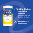 thumbnail image 9 of Clorox Disinfecting Cleaning Wipes, Bleach Free, Fresh Scent and Crisp Lemon, 5 pk., 425 Wipes Total, 9 of 11