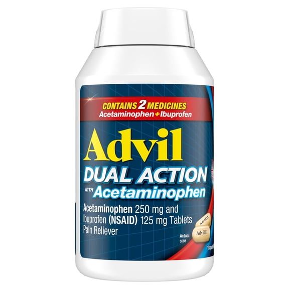 Advil Dual Action Coated Caplets w/ Acetaminophen, 240 ct.
