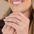 thumbnail image 7 of 1.60 CT.T.W. Emerald, Marquise, and Round Cut Lab Created Diamond Ring in 14K Gold, 7 of 9