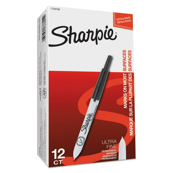 Sharpie Retractable Permanent Markers,  Fine Point, Assorted Colors