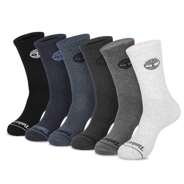 Timberland 6-Pack Performance Crew Sock Oatmeal Multi Pack