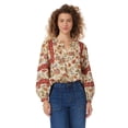 thumbnail image 6 of BILA Women's Printed Pintuck Long Sleeve Cotton Top, 6 of 9
