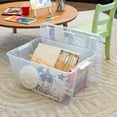 thumbnail image 4 of Greenmade 45 Quart Clear Glitter Storage Tote, 21.5" D x 15.75" W x 16.5" H, 1 pack, 4 of 7