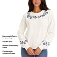 thumbnail image 4 of Vera Bradley Paisley Crew Neck Sweater, 4 of 6