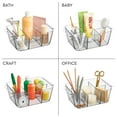 thumbnail image 8 of iDesign Divided Cosmetic Bin, 10.4" W x 7.1" D x 3.6" H, Clear, Set of 2, 8 of 8